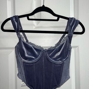 Garage Velvet Bustier Top